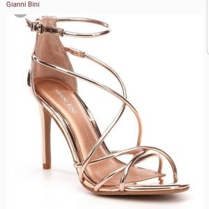 Metallic Rose Gold Giani Bini heels